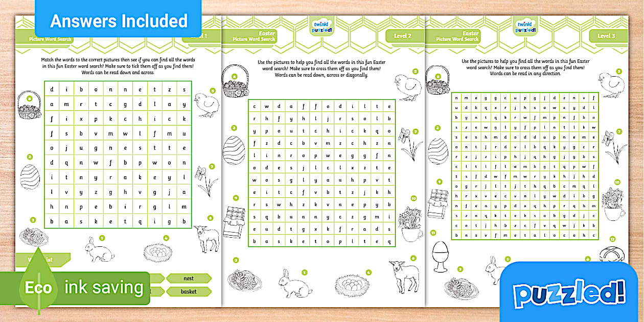 Easter word search - Twinkl Puzzled - kids - puzzles