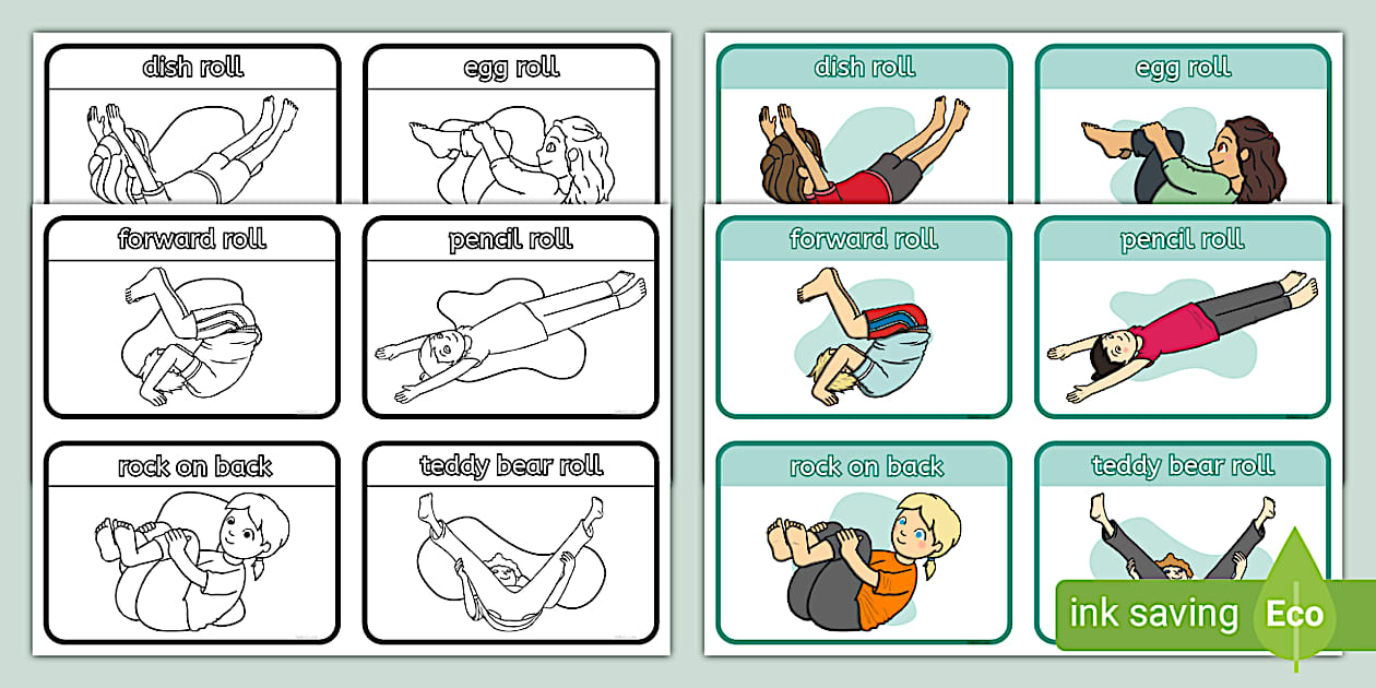 Gymnastic Rolls Flashcards (Lehrer gemacht) - Twinkl