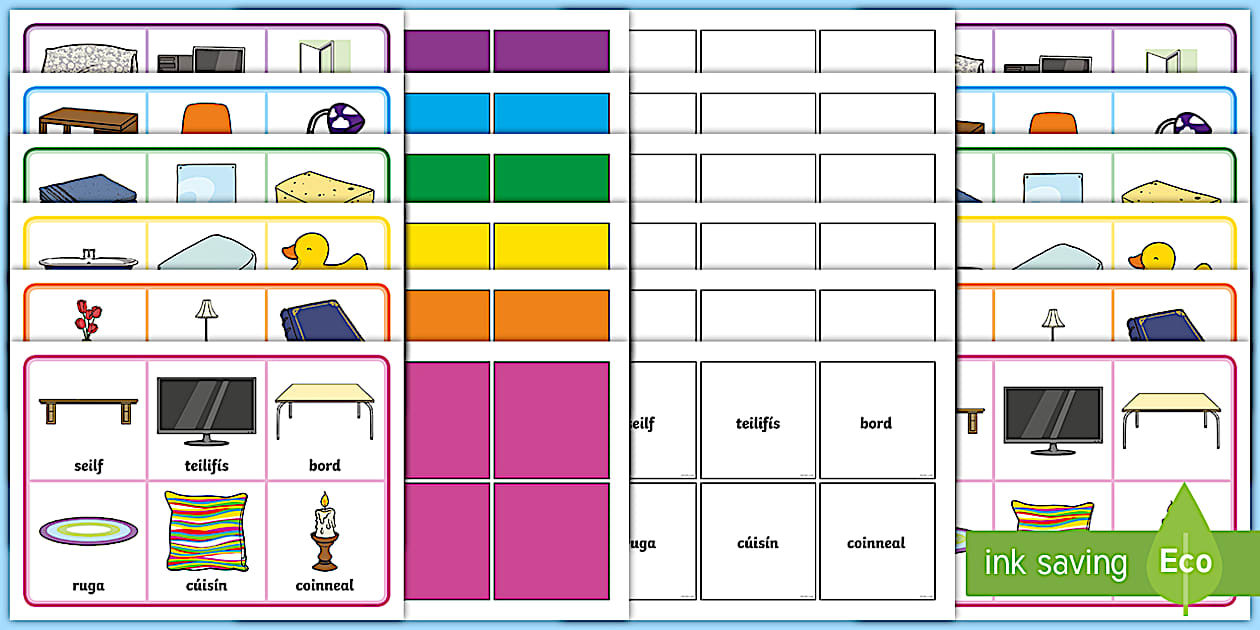 In the House Bingo Gaeilge (teacher made) - Twinkl