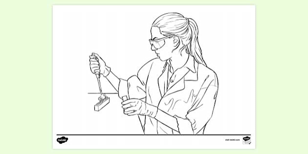 CSI Technician Testing DNA Colouring | Colouring Sheets