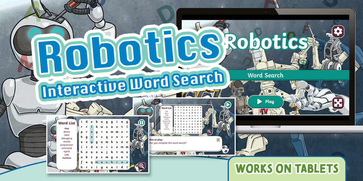 Intermediate Phase Technology - Robotics - Interactive Word Search (CAPS