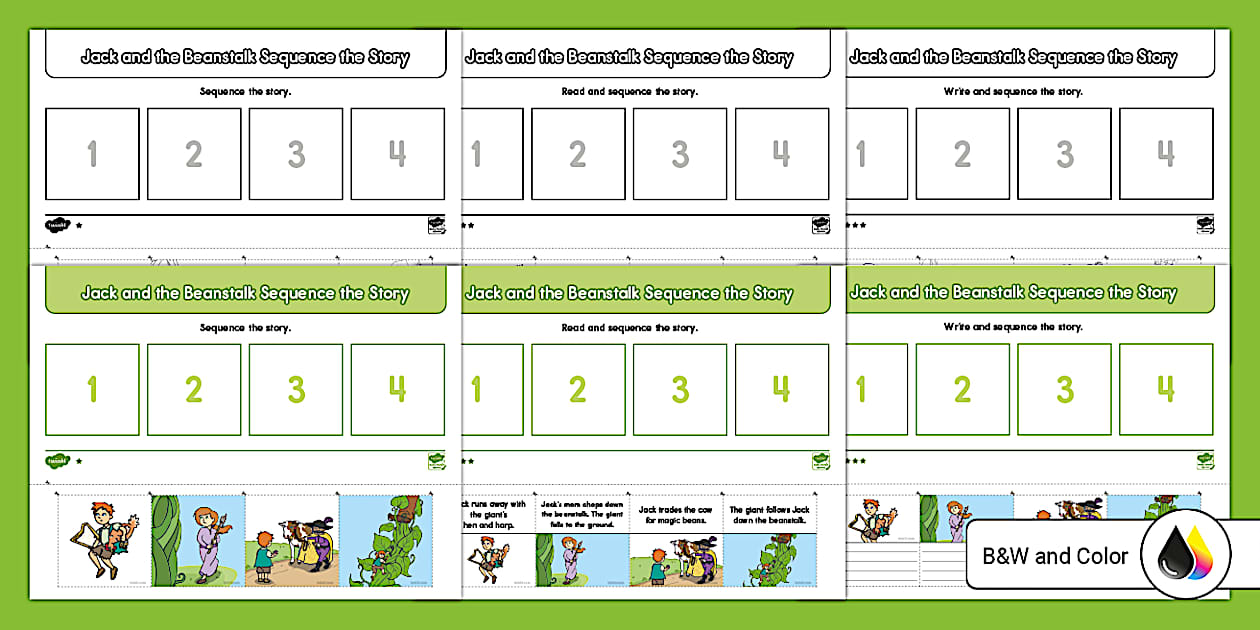Jack And The Beanstalk Sequence The Story Differentiated Jack And The Beanstalk Sequence The Story Differentiated