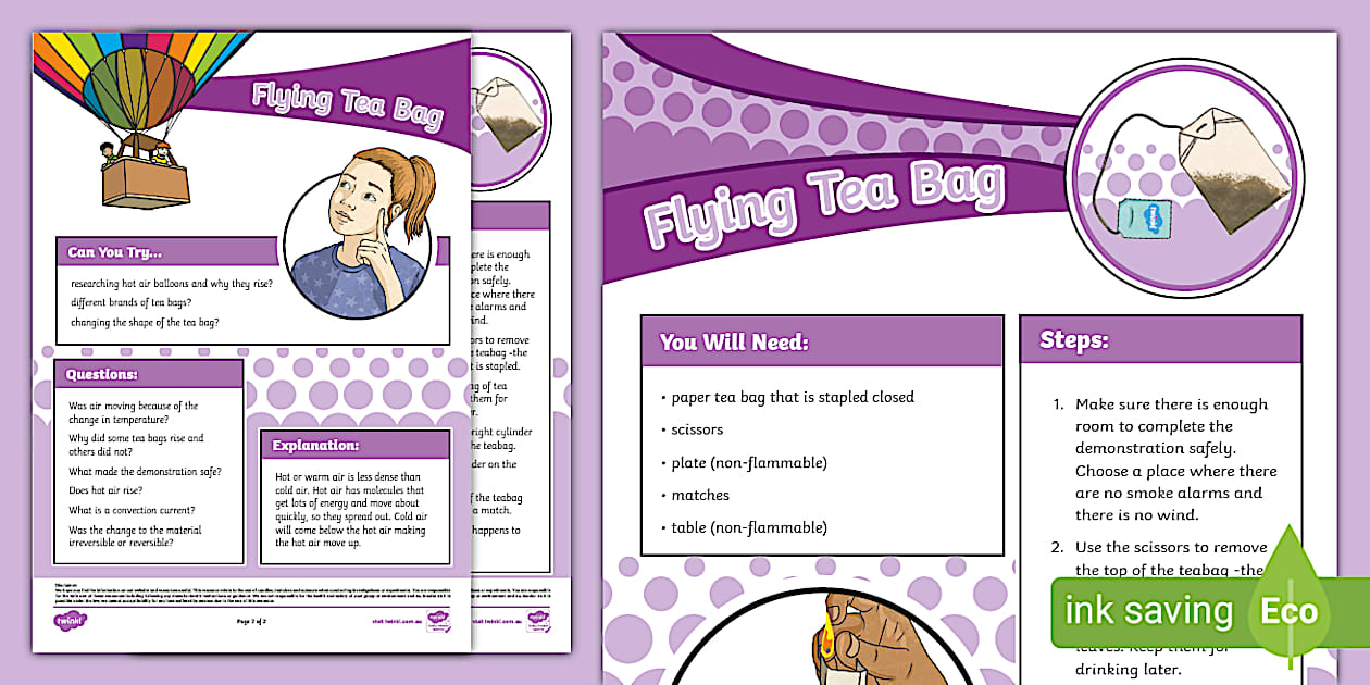 Flying Teabag Experiment | Science | Year 3-6 Australia