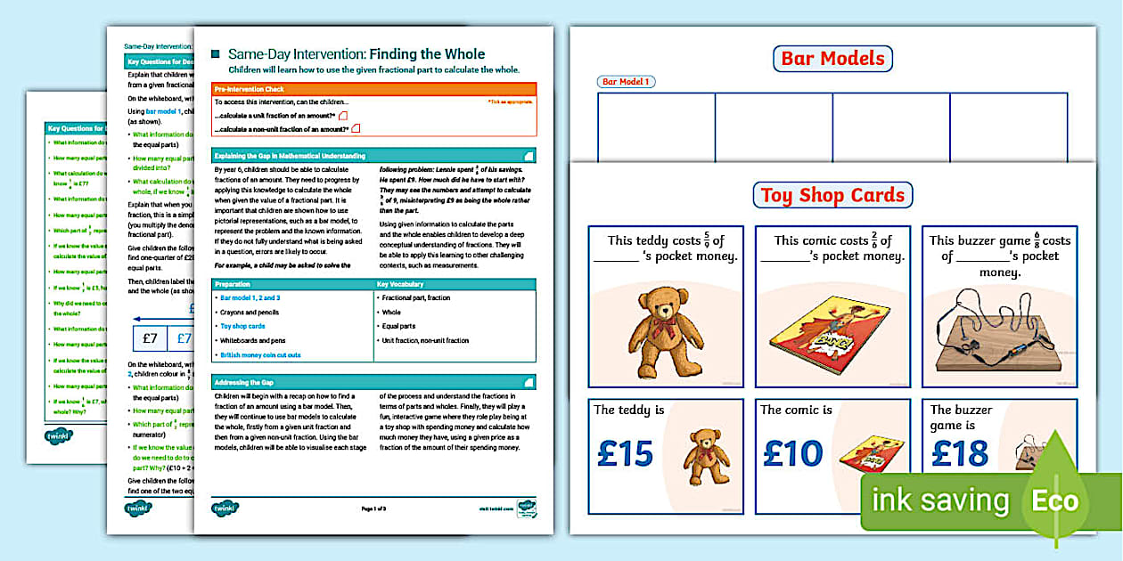 👉 Year 6 Maths Same-Day Intervention: Finding the Whole