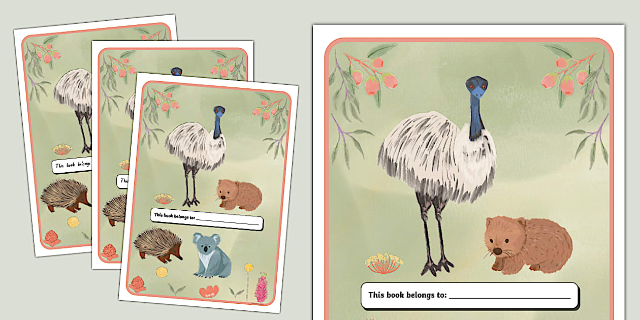 Home Among The Gum Trees Themed Book Cover Twinkl