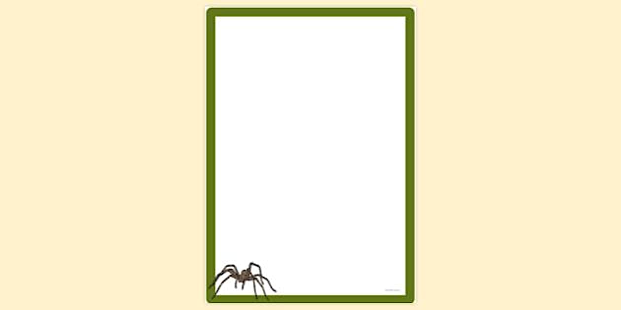 Spider Slide Border Spider Page Border (Hecho por educadores) - Twinkl