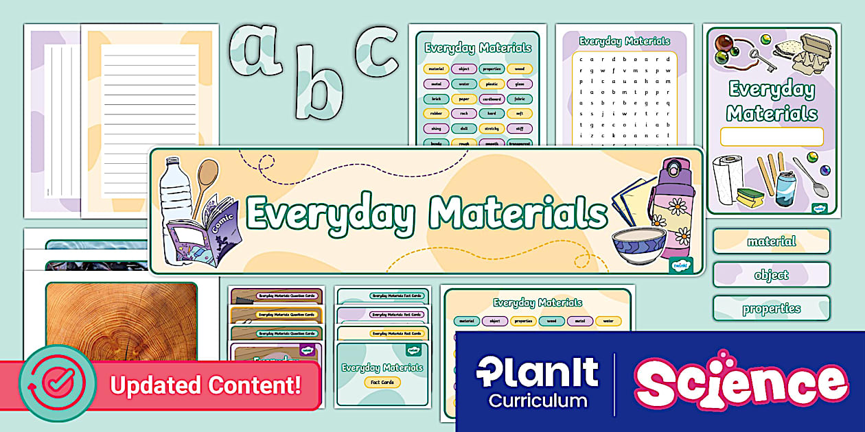 Science: Everyday Materials Year 1 Unit Additional Resources