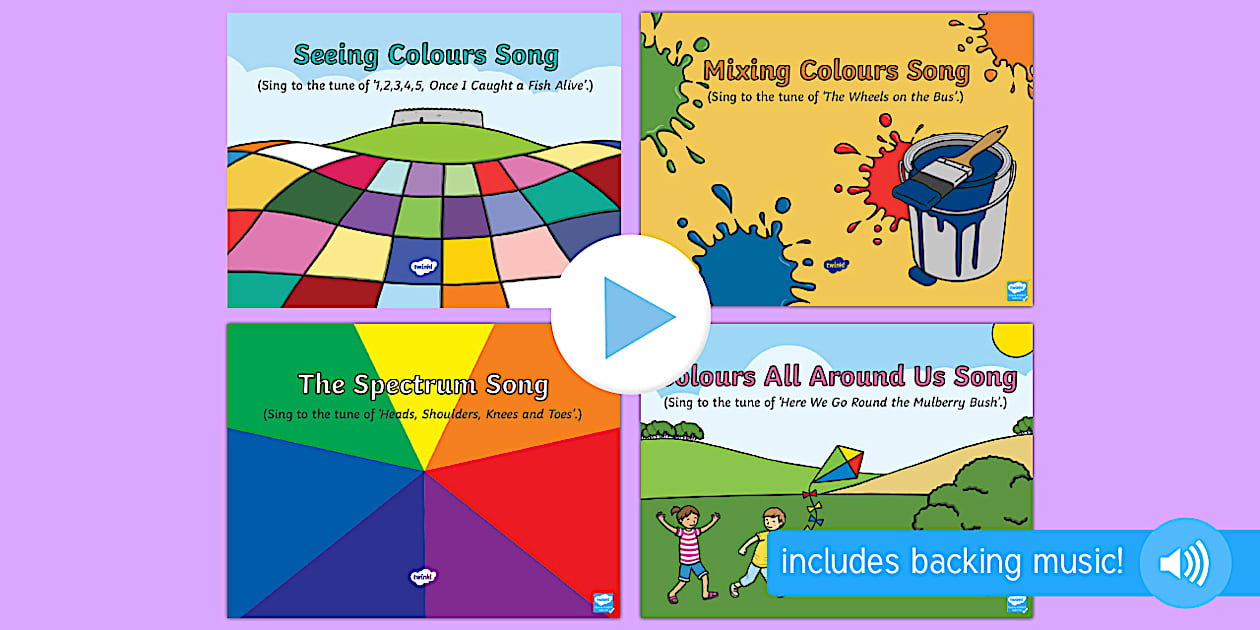 Colour Action Rhyme Colour Rhymes for Children | PowerPoints Pack | Twinkl