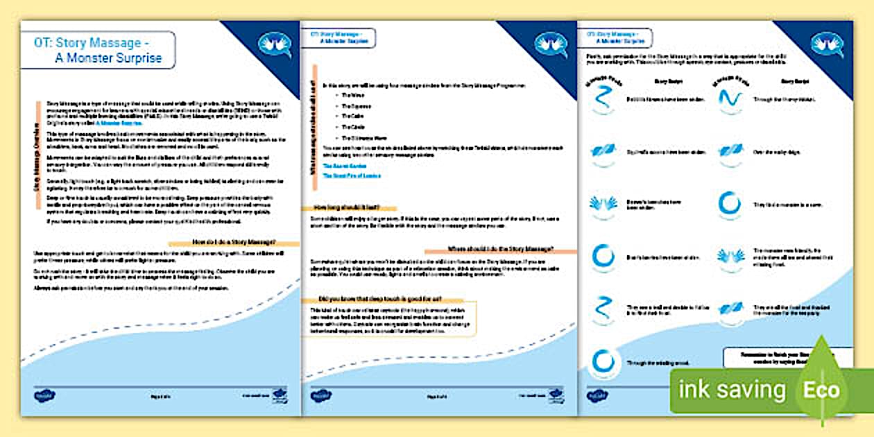 FREE! Story Massage Programme A Monster Surprise