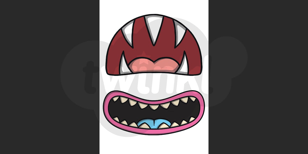 Easy Halloween Printable Monster Mouths | Twinkl Party