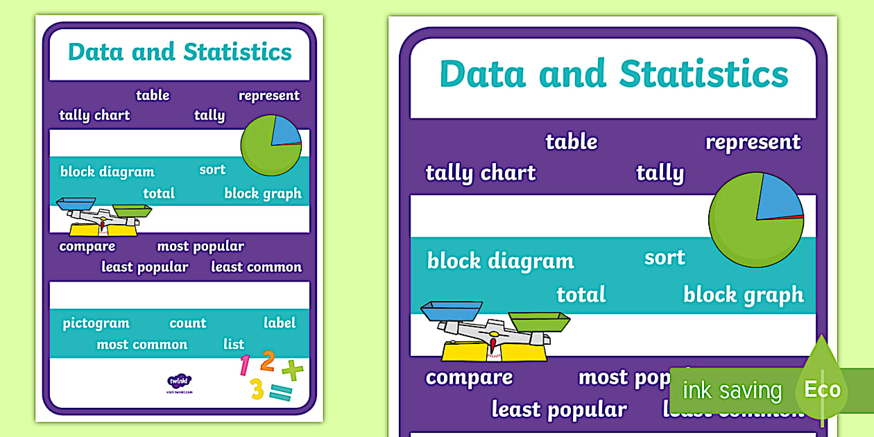 Editable Key Stage 1 Data and Statistics Poster - Twinkl