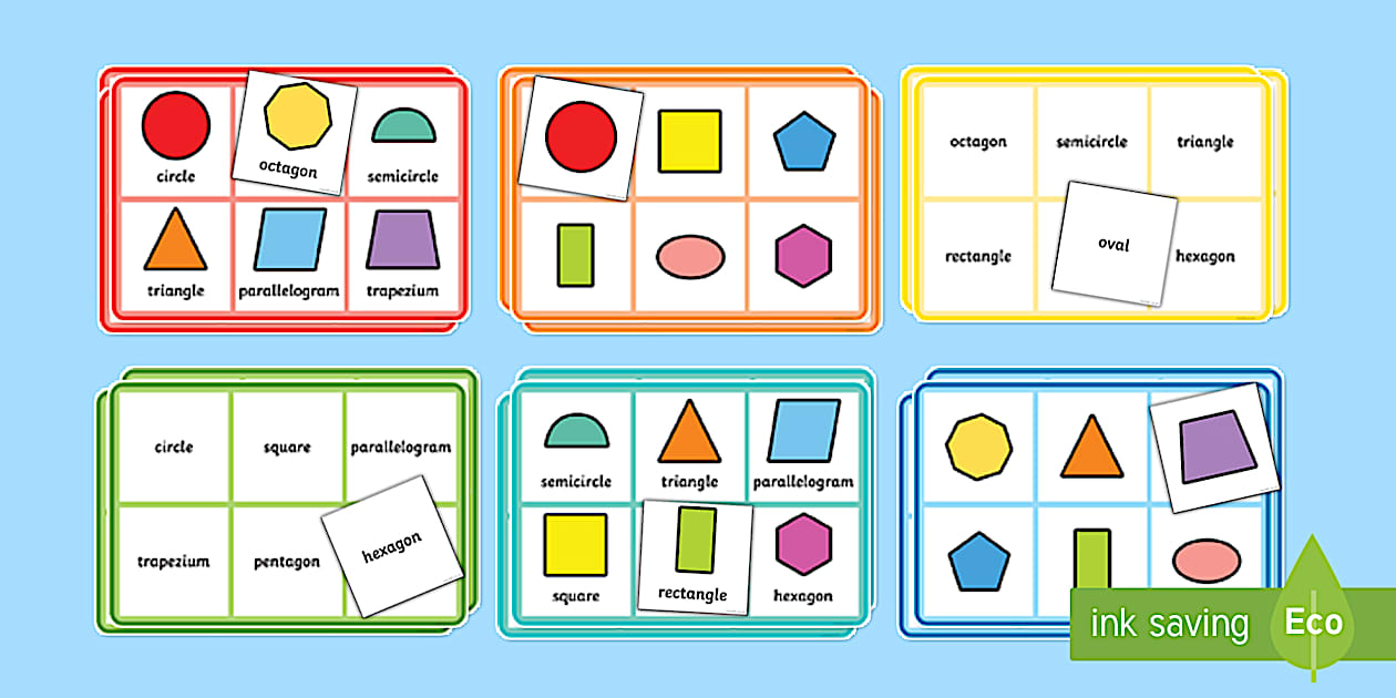 2D Shape Properties Bingo Twinkl