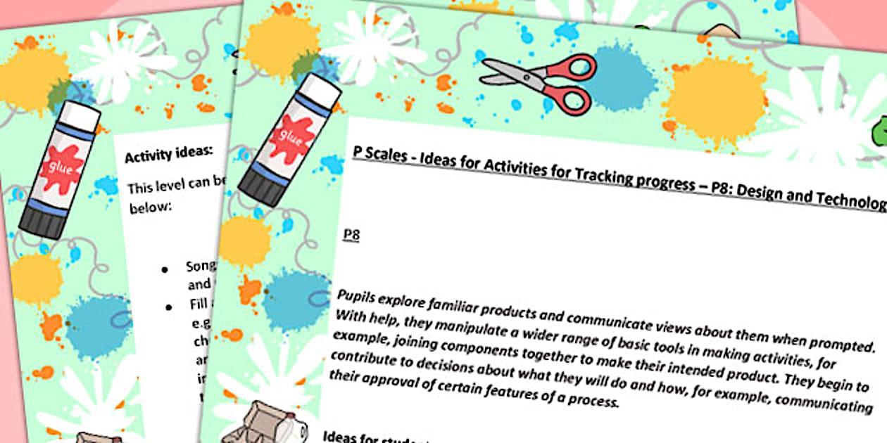 Black and White P Scales Ideas for Activities for Tracking Progress P8 ...