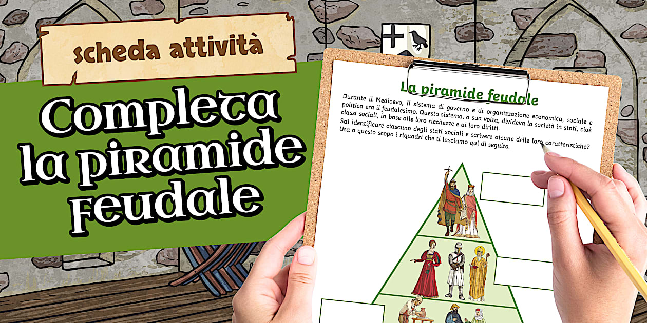 Completa la piramide feudale: scheda attività