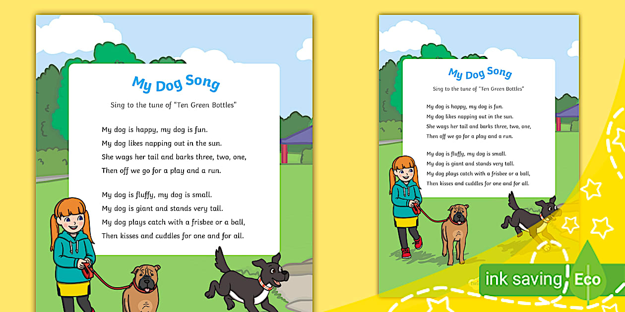 My Dog Song Teacher Made Twinkl