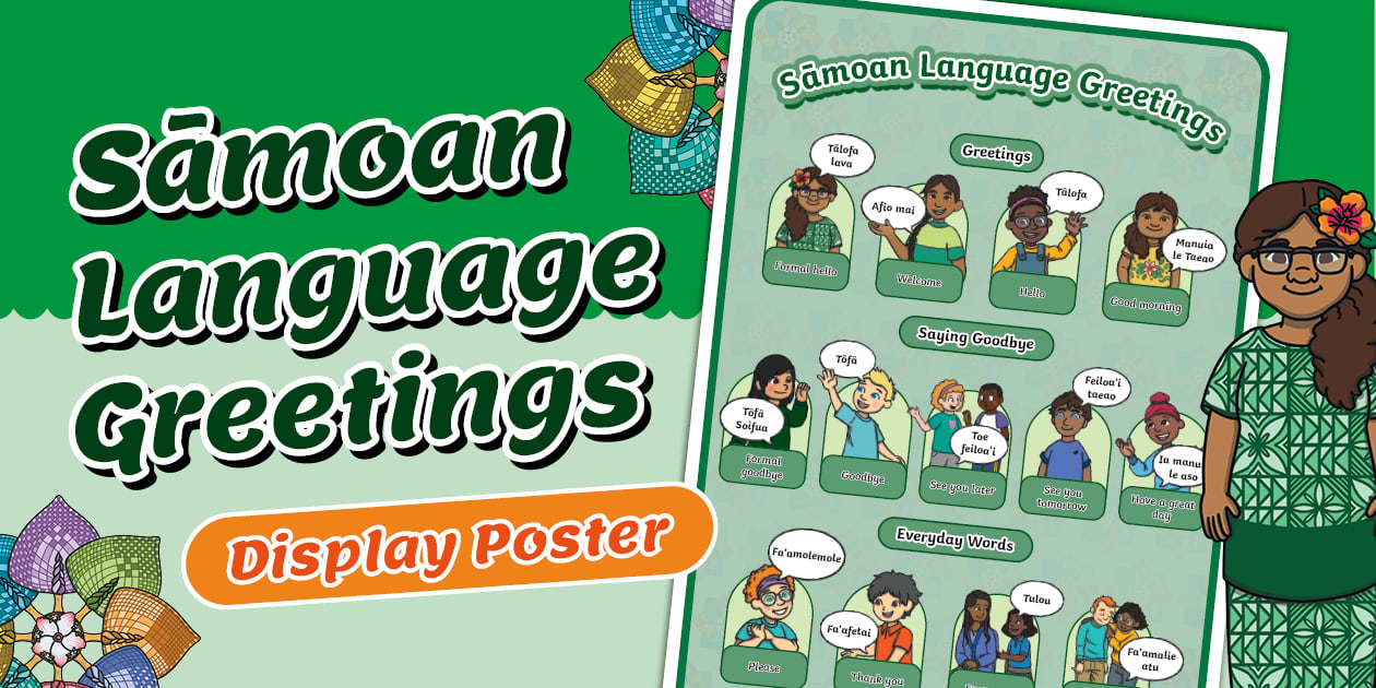 Sāmoan Language Week Greetings Poster