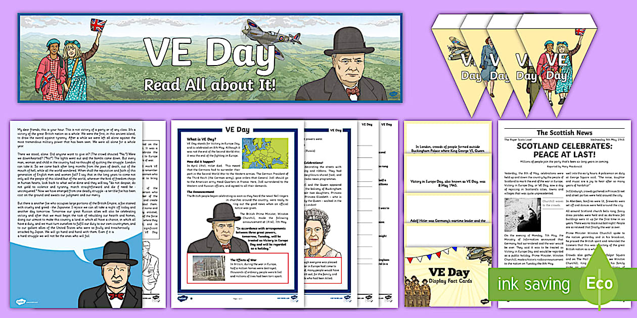 VE Day Second Level Resource Pack (teacher made) - Twinkl
