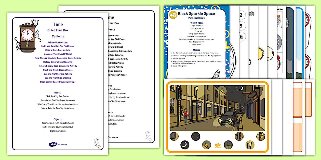 Time Topic Box Time-Themed Quiet Time Box