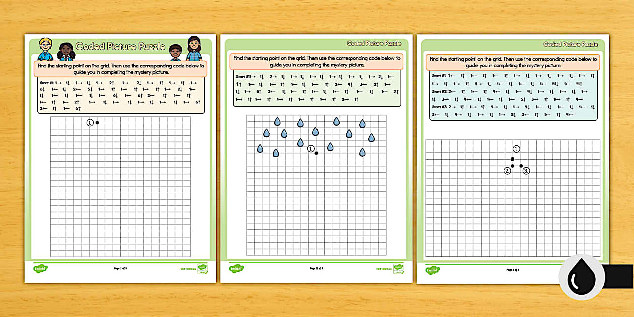 Spring-Themed Mystery Coded Pictures Activity - Twinkl