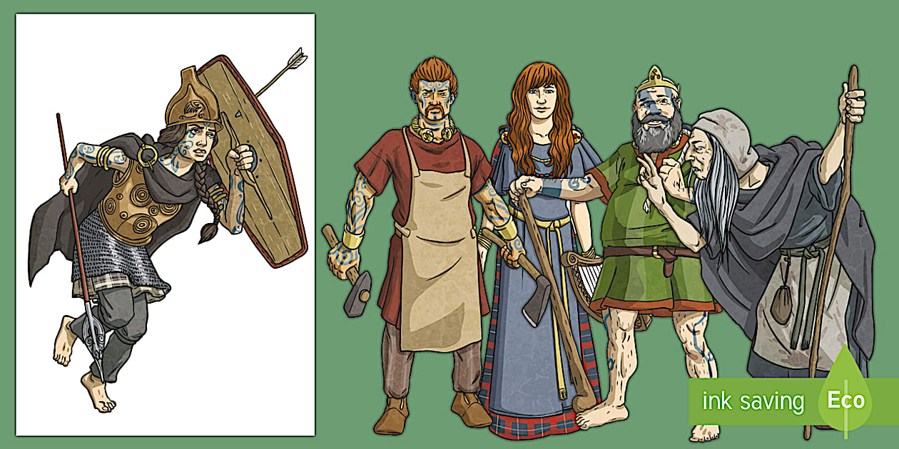 Irish Celtic Gods Large Display Cut-Out Pack-Irish - Twinkl