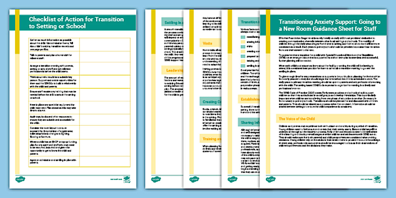 Transitioning Anxiety Support: Going to a New Room Guidance Sheet for Staff