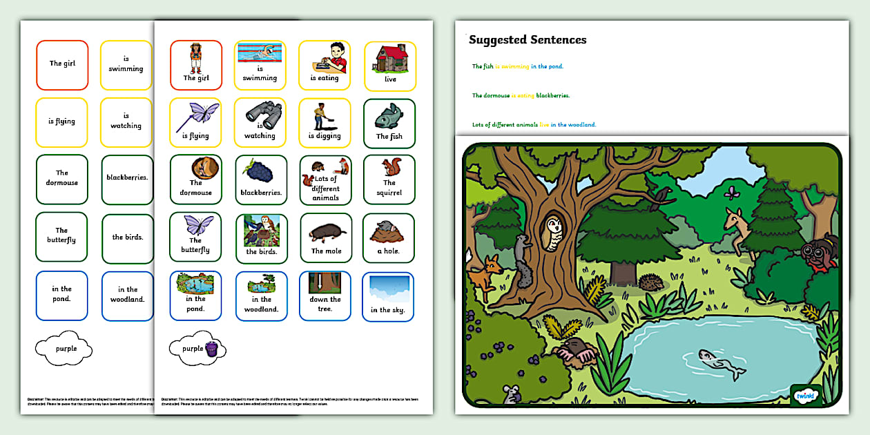 KS1 Colourful Semantics Forest And Woodland Scene