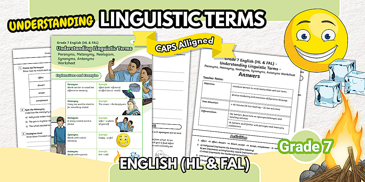 Grade 7 English (HL and FAL) Understanding Linguistic Terms