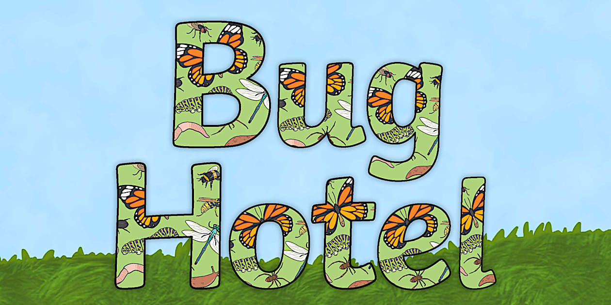 Bug Hotel Sign | Display Lettering (Teacher-Made) - Twinkl