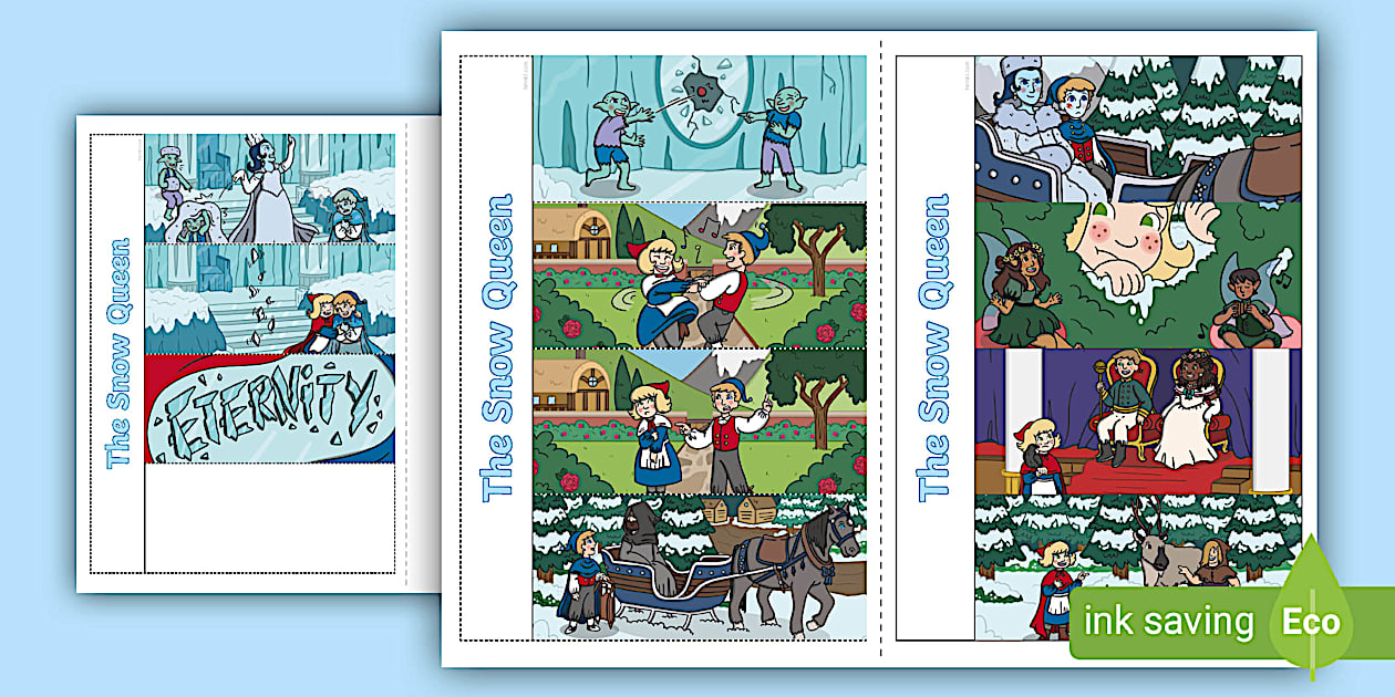 The Snow Queen Story Writing Flap Book (teacher made)