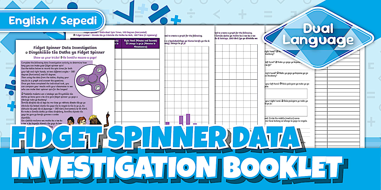 Grade 4 Maths Fidget Spinner Data Investigation Booklet