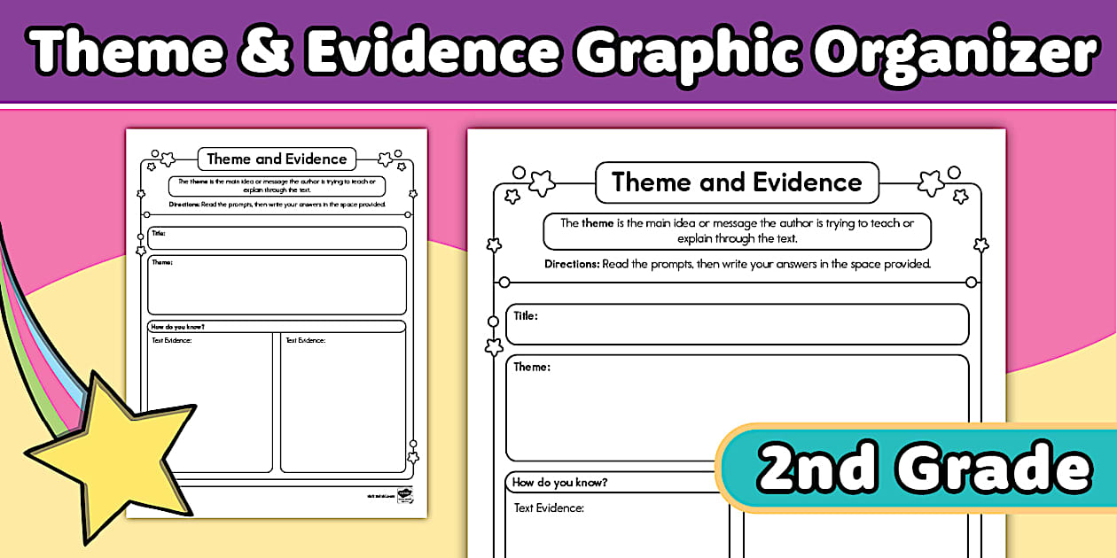 Second Grade Theme and Evidence Graphic Organizer
