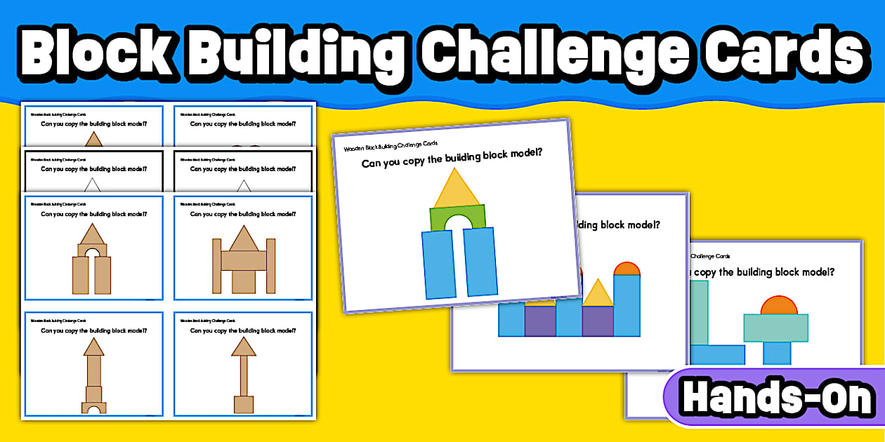 Wooden Block Building Game | Teaching Resource | Twinkl USA