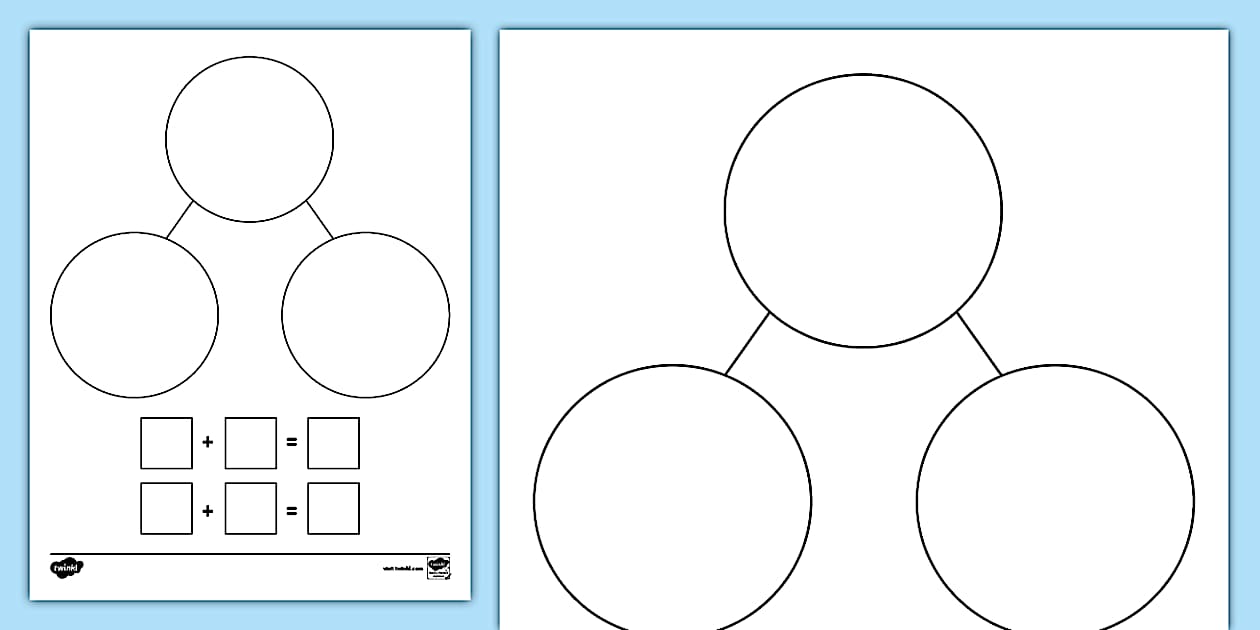 Blank Number Bond Template (teacher made) Twinkl