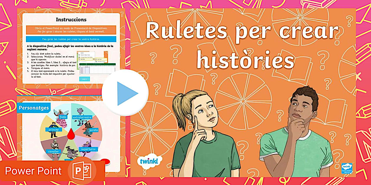 Placios Ruletes Joc interactiu: Ruletes per crear històries - Català
