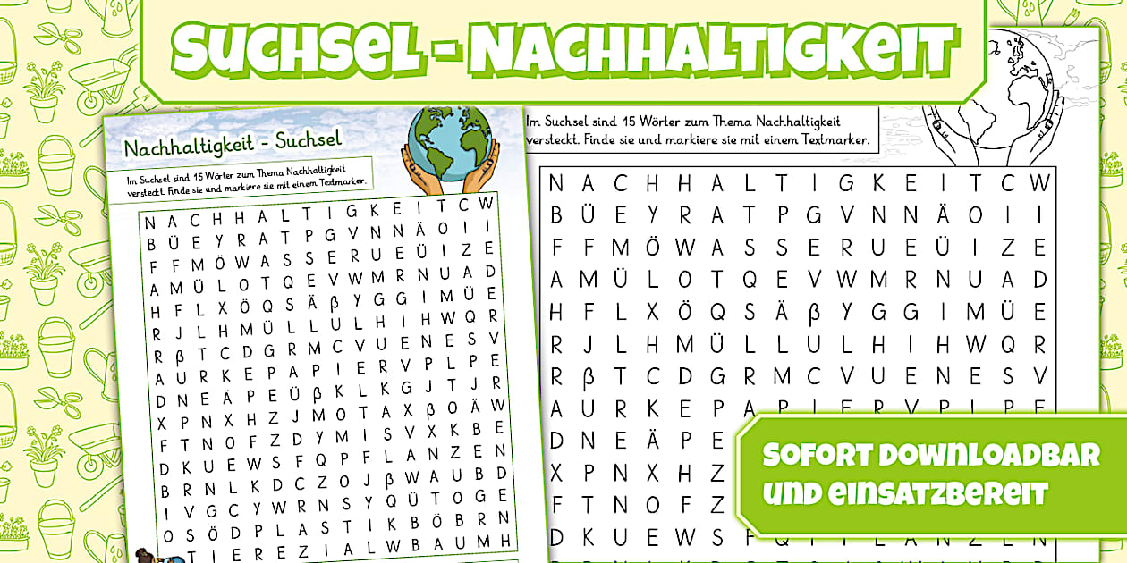 Suchsel - Nachhaltigkeit - Twinkl