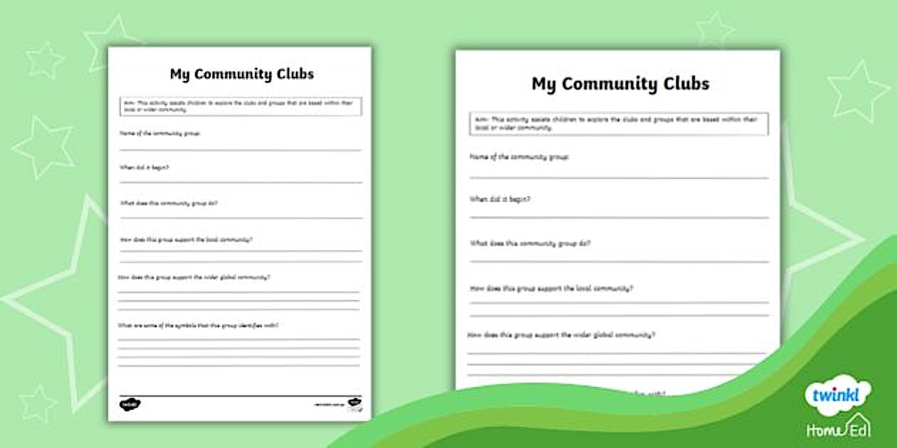 * NEW * My Community Clubs (teacher made) - Twinkl