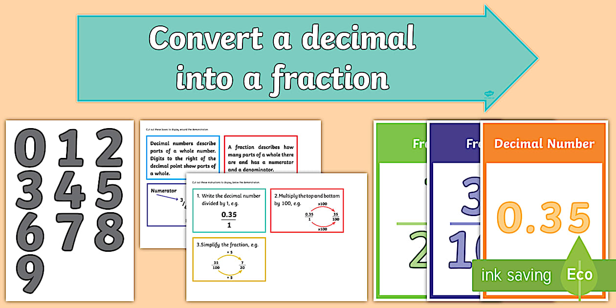 Converting a Decimal Number into a Fraction Display Pack DS Template