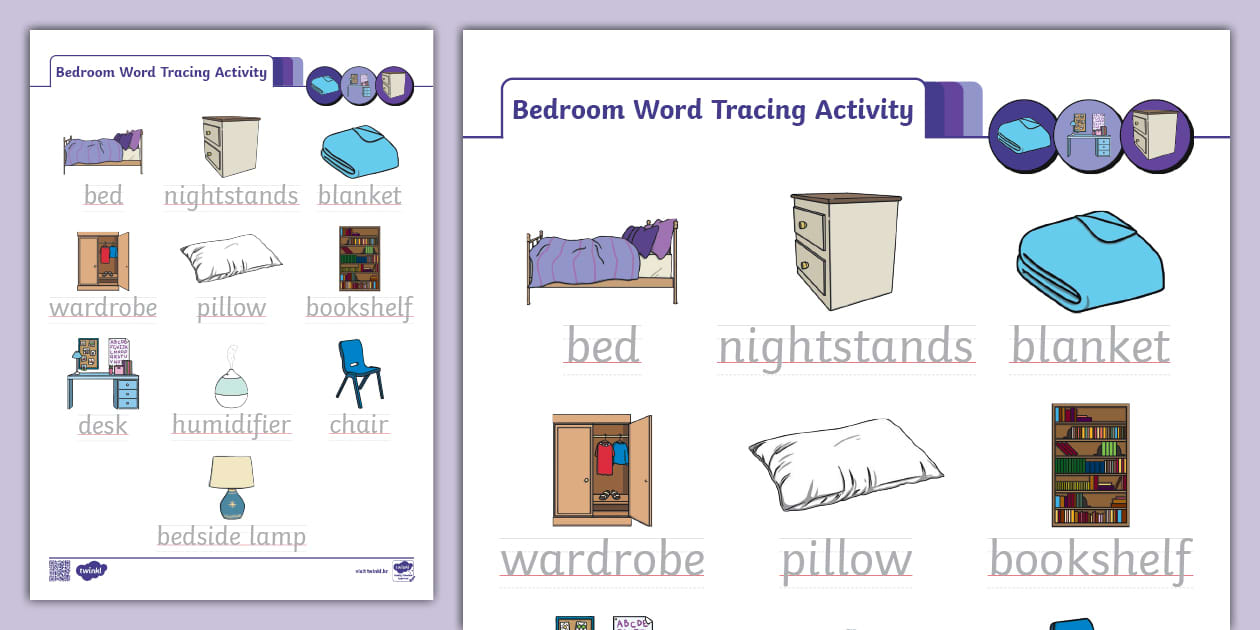 09 Teacher I Am Done | Bedroom Word Tracing Activity