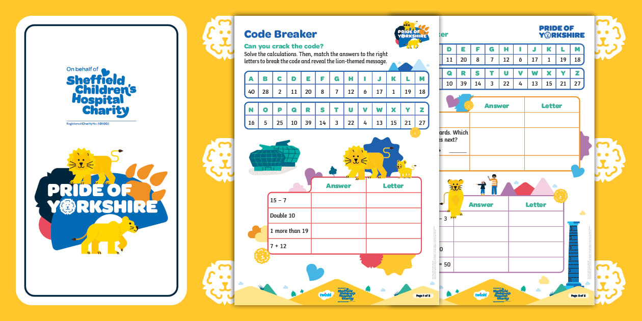👉 Pride of Yorkshire: Maths Code Breaker Activity [Ages 5-7]