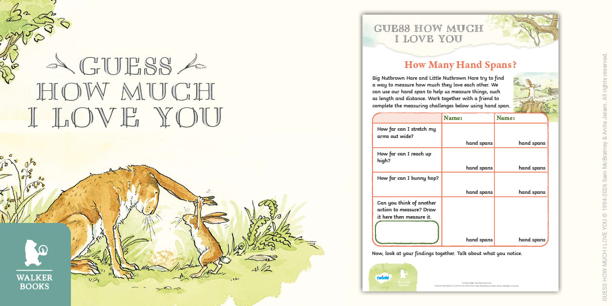 👉 Guess How Much I Love You: Measuring Using Non-Standard Units Activity
