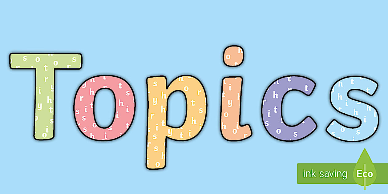 Editable Topics Title Pastel Display Lettering - Twinkl