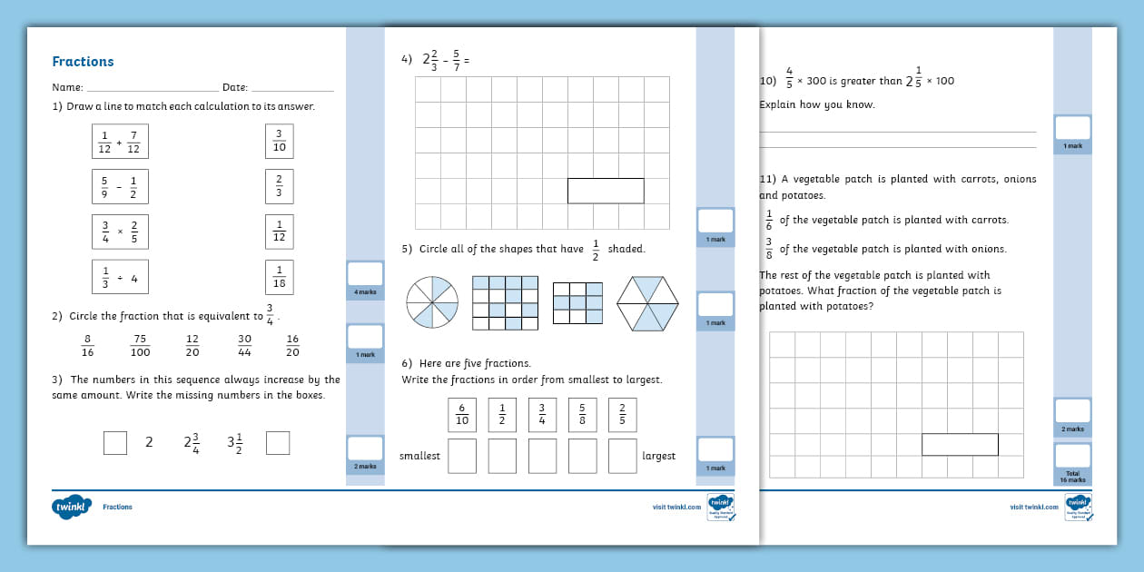 👉 Year 6 Fractions SATs Questions Maths SATs Twinkl KS2