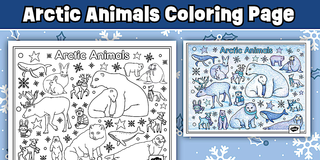 Arctic Animals Coloring Page