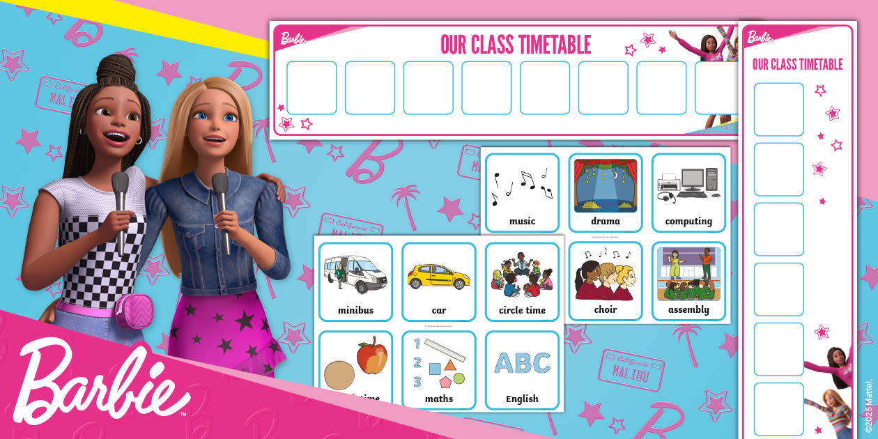 Barbie: School Visual Timetable