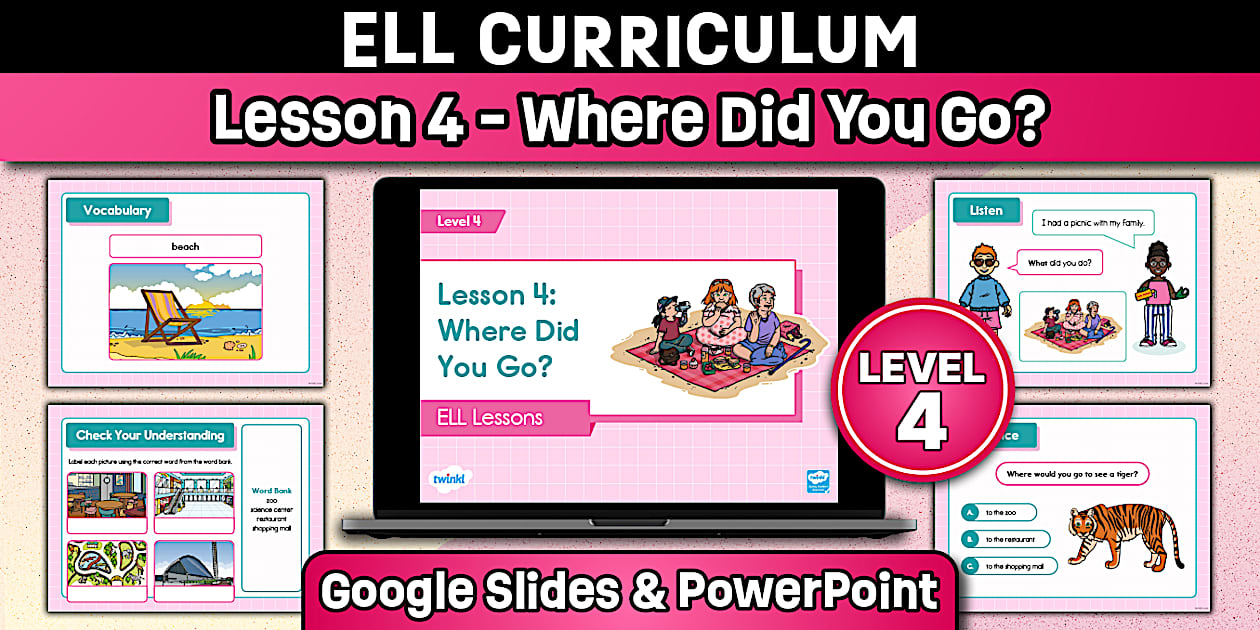 ELL Curriculum: Level 4, Lesson 4 Where Did You Go? Google Slides ...