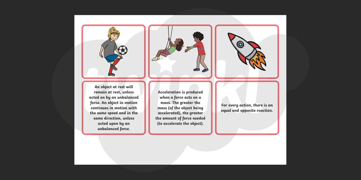 newton's laws for kids