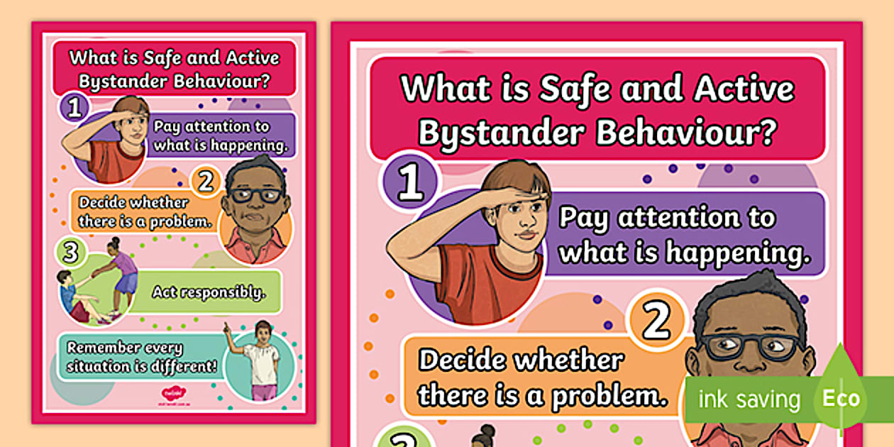 Safe and Active Bystander Poster - Display Resources