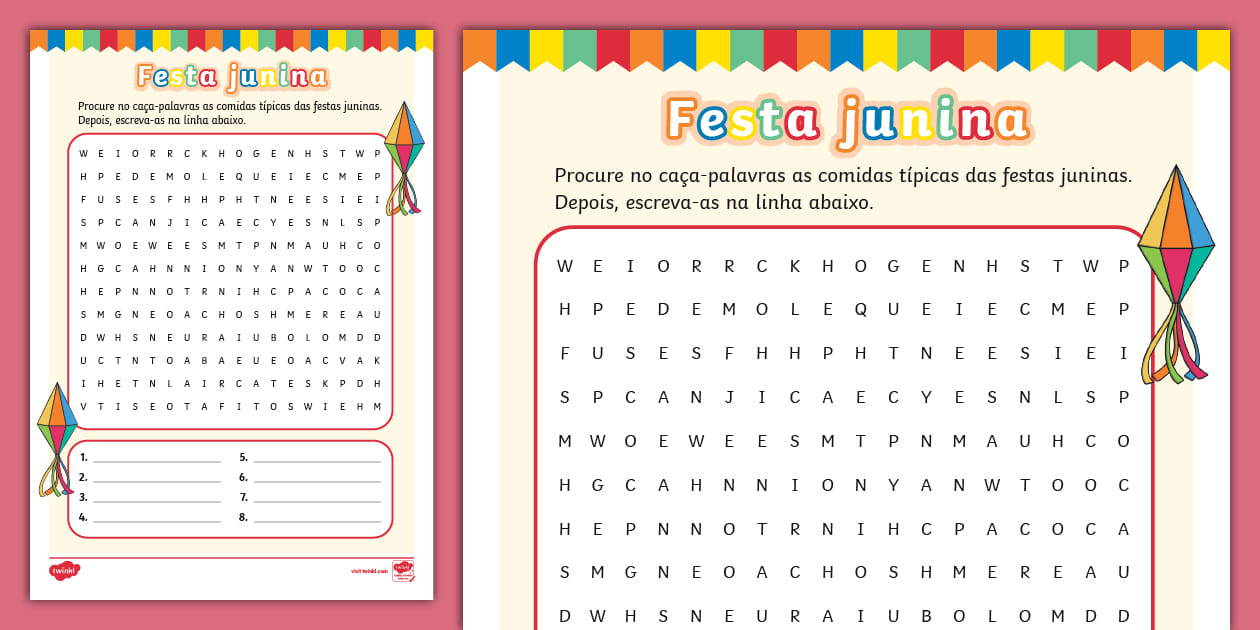 Caça palavras - Festa junina (teacher made) - Twinkl