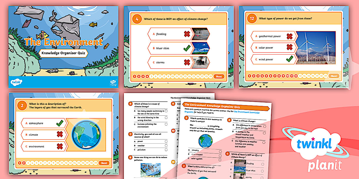 Retrieval Practice: Science: The Environment: Year 2: Knowledge ...