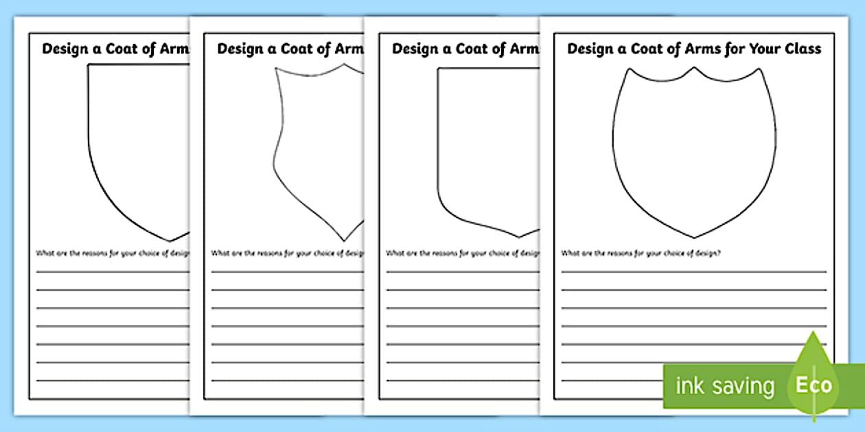 Classroom Coat of Arms Template for Students (teacher made)